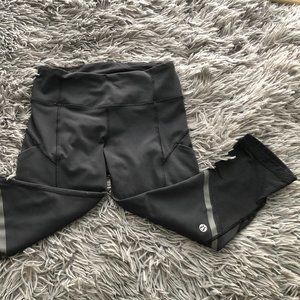 Ivivva (Lululemon) Girl's Black Athletic Leggings, Black, Size 8/M